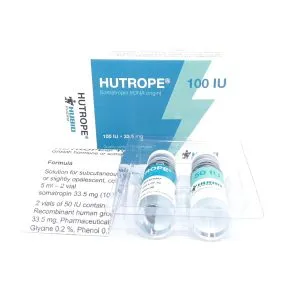 Hubio Pharm Hutrope 100 IU — recombinant somatropin, 2-vial HGH kit (international)
