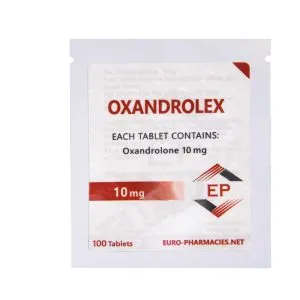 Euro-Pharmacies Oxandrolex 10 — oral oxandrolone (Anavar) tablets, 100-tab pack
