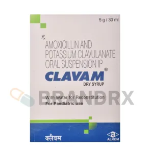 Clavam Dry Syrup 125/31.25 mg — co-amoxiclav oral suspension by Alkem