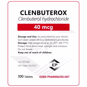 Euro-Pharmacies Clenbuterox clenbuterol 40mcg, 100 tablets