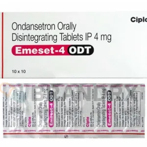 Emeset-4 ODT 4 mg — Cipla ondansetron orally disintegrating tablets, 10 per blister