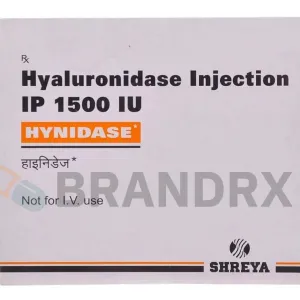 Hynidase Injection 1500 IU — Shreya hyaluronidase 2ml injectable vial