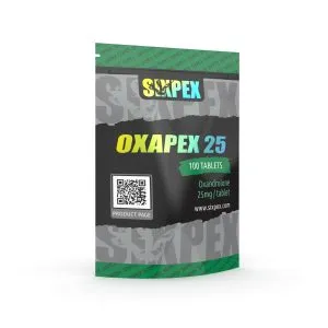 SixPex Oxapex 25 — oral oxandrolone (Anavar) tablets, 100-tab pack