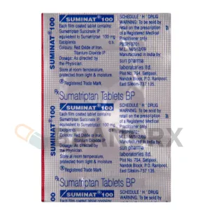Sun Pharma Suminat — sumatriptan 100mg migraine tablets