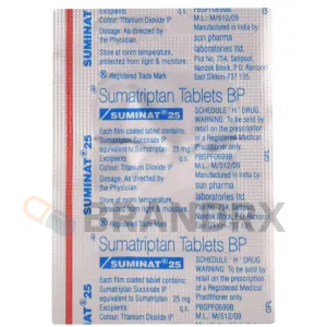 Sun Pharma Suminat — sumatriptan 25mg migraine tablets