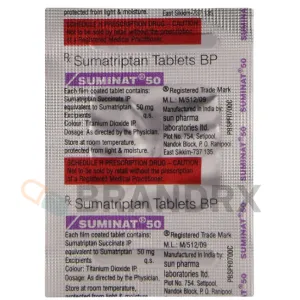 Sun Pharma Suminat — sumatriptan 50mg migraine tablets